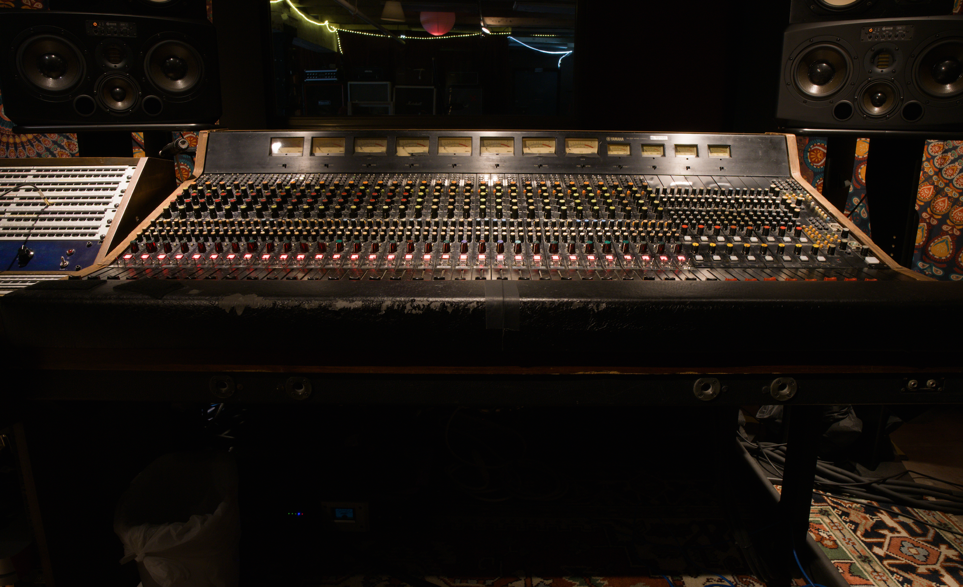 a large mixing console from the front